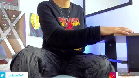 Snapshot of _miguel7w7 chatting on January 2026 07:30:01 PM miguel tomorrow from 200 pm Colombia to 1000 pm online show from January 2026 07:30:01 PM