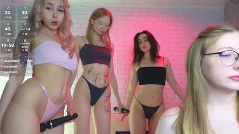 Snapshot of _ramune_ chatting on February 2025 05:43:02 AM Merlizz Eva Jane Mila Nicole left to right online show from February 2025 05:43:02 AM
