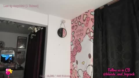 Snapshot of blonde_and_bigcock chatting on February 2026 07:49:01 AM Blonde and Sam online show from February 2026 07:49:01 AM