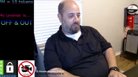 Snapshot of chunkymonkey420 chatting on February 2025 12:31:02 AM Spencer Smokey Bear online show from February 2025 12:31:02 AM