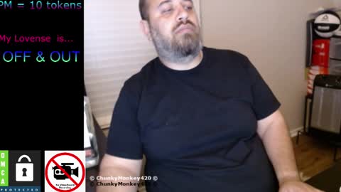 Snapshot of chunkymonkey420 chatting on February 2025 05:47:01 AM Spencer Smokey Bear online show from February 2025 05:47:01 AM