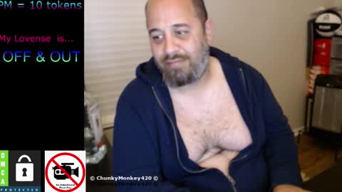 Snapshot of chunkymonkey420 chatting on February 2025 08:53:02 AM Spencer Smokey Bear online show from February 2025 08:53:02 AM