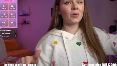 Snapshot of fiery_redhead chatting on May 2026 11:56:01 PM Cassie Ventura online show from May 2026 11:56:01 PM