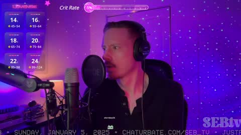 Snapshot of seb_tv chatting on January 2025 01:42:02 AM Sebastian online show from January 2025 01:42:02 AM