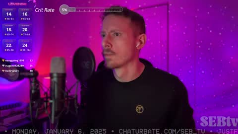 Snapshot of seb_tv chatting on January 2025 10:15:02 PM Sebastian online show from January 2025 10:15:02 PM