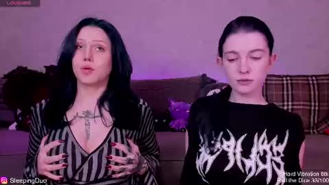 Snapshot of sleepingduo chatting on June 2026 07:35:02 PM Hi We are Iva and Angela Nice to meet u 3 online show from June 2026 07:35:02 PM