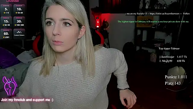 Lisaonthemoon online show from February 2026 09:41:01 PM