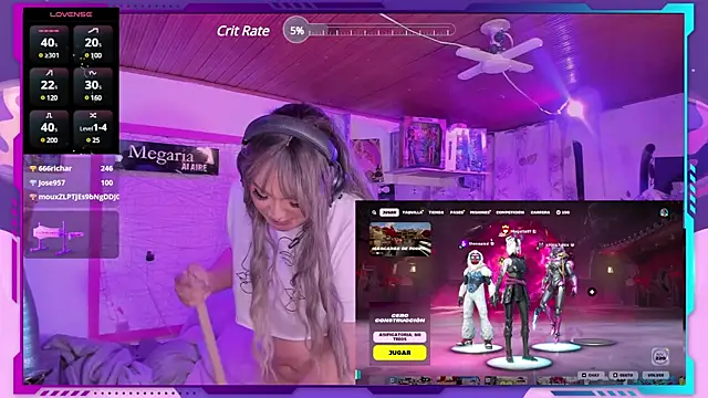 Snapshot of MegariaB chatting on February 2025 07:15:01 AM MegariaB online show from February 2025 07:15:01 AM