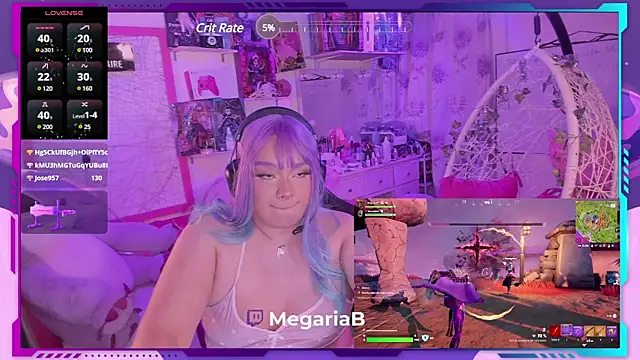 Snapshot of MegariaB chatting on February 2025 07:56:01 AM MegariaB online show from February 2025 07:56:01 AM