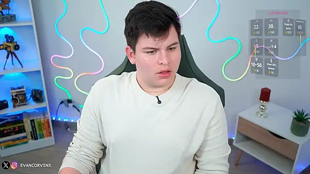 EvanCorvinx online show from March 2026 09:54:02 PM