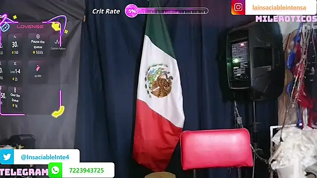 Snapshot of LaInsaciableIntensa chatting on July 2026 02:05:01 AM LaInsaciableIntensa online show from July 2026 02:05:01 AM
