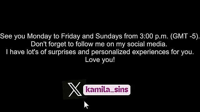 kamila sins online show from February 2025 08:26:01 PM
